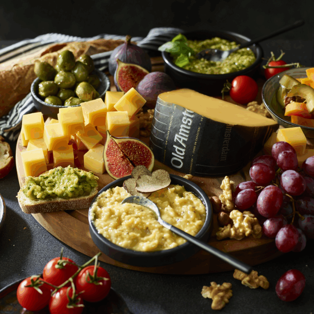 Borrelplank met Old Amsterdam Kaasspreads